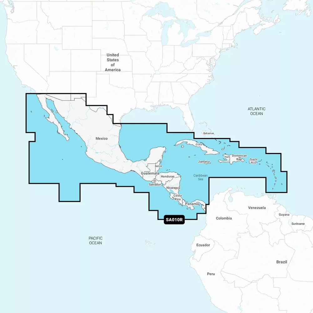 Navionics NASA010R – Central AmericaCaribbean – Navionics+ [010-C1459-30]