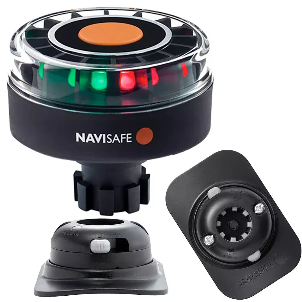 Navisafe Navilight Tricolor 2NM w/Navibolt Base & RIB Mount – Black