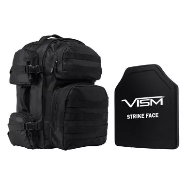 NcStar Tactical Backpack w/ 10" x 12" Level III+ STR's Cut PE Hard Ballistic Plate