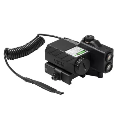 NcStar VLGSNVQRB Quick Release Off-Set Laser Designator Box w/ Green Laser & 2 Color LED NAV Light