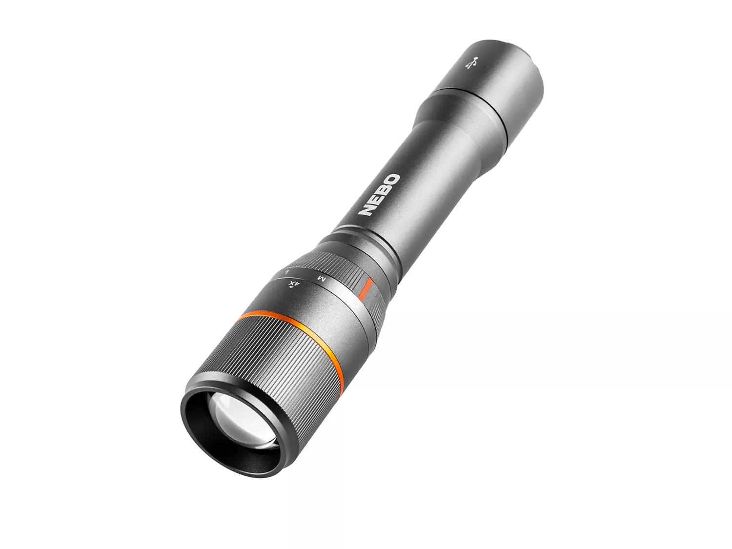 NEBO Davinci 2000 Flashlight Gray 200/800/2,000 Lumens White LED