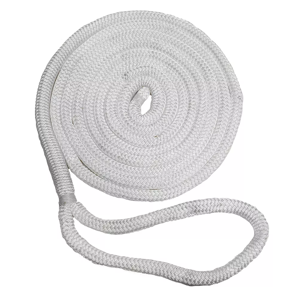 New England Ropes 5/8″ Double Braid Dock Line – White – 25 [C5050-20-00025]