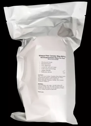 NilAqua Apple Blossom Bamboo Pet Wipes Refill 100pk
