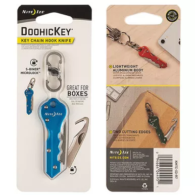 NITE IZE Doohickey Key Chain Hook Knife Blue