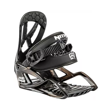 NITRO 2025 Kids Charger Micro Black Snowboard Bindings (N836477-001)