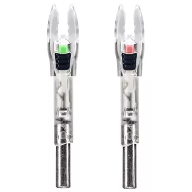Nockturnal Shift Universal Lighted Arrow Nock Red & Green Pack of 2