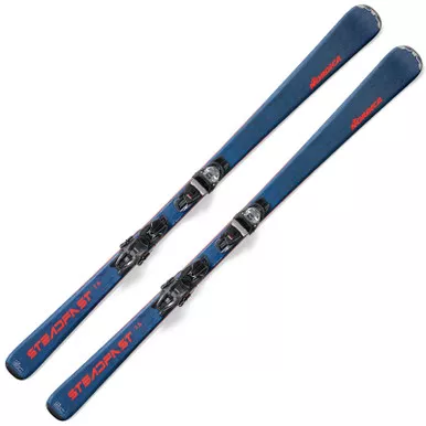 NORDICA Men's Steadfast 75 CA FDT with Blue/Red TP2 Compact 10 FDT Bindings Skis Kit (0A3573SA001)