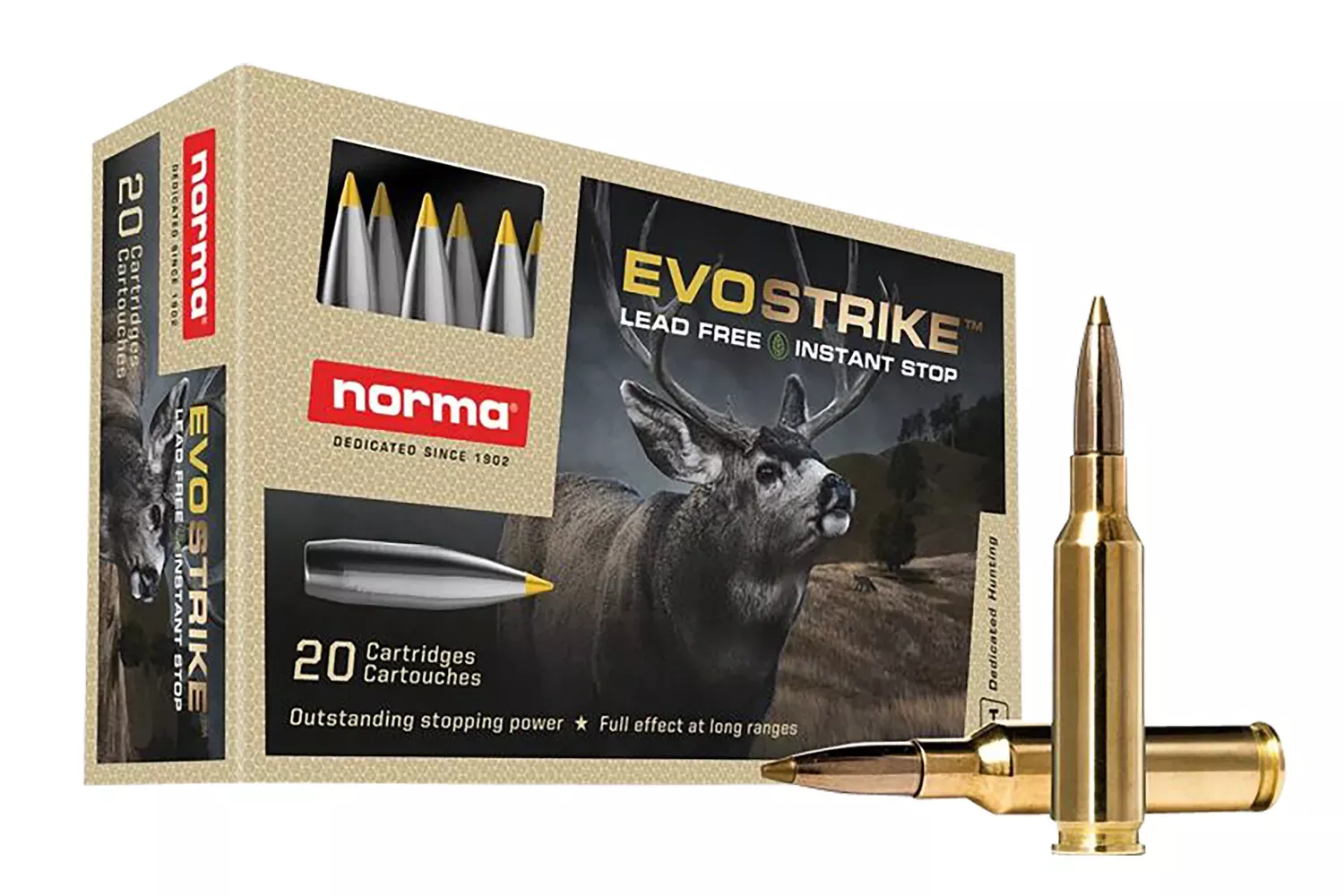 Norma Ammunition Dedicated Hunting Evostrike 6.5 Creedmoor 93 Gr. Polymer Tip Boat Tail 20/Box