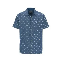 North River Outfitters Men's Print Chambray Shirt - Kingfisher - L
