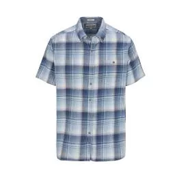 North River Outfitters Men's Stretch Basic Twill Plaid - Blue Shadow - M