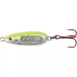 Northland Tackle Glass Buck-Shot Spoon - 3/32 oz. - Silver Flourescent Chartreuse