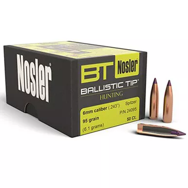 NOSLER 24095 6MM 95GR BALLISTIC TIP 50 CT.