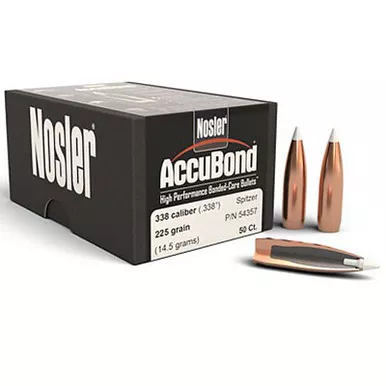 NOSLER 54357 338CAL 225GR ACCUBOND 50 CT.