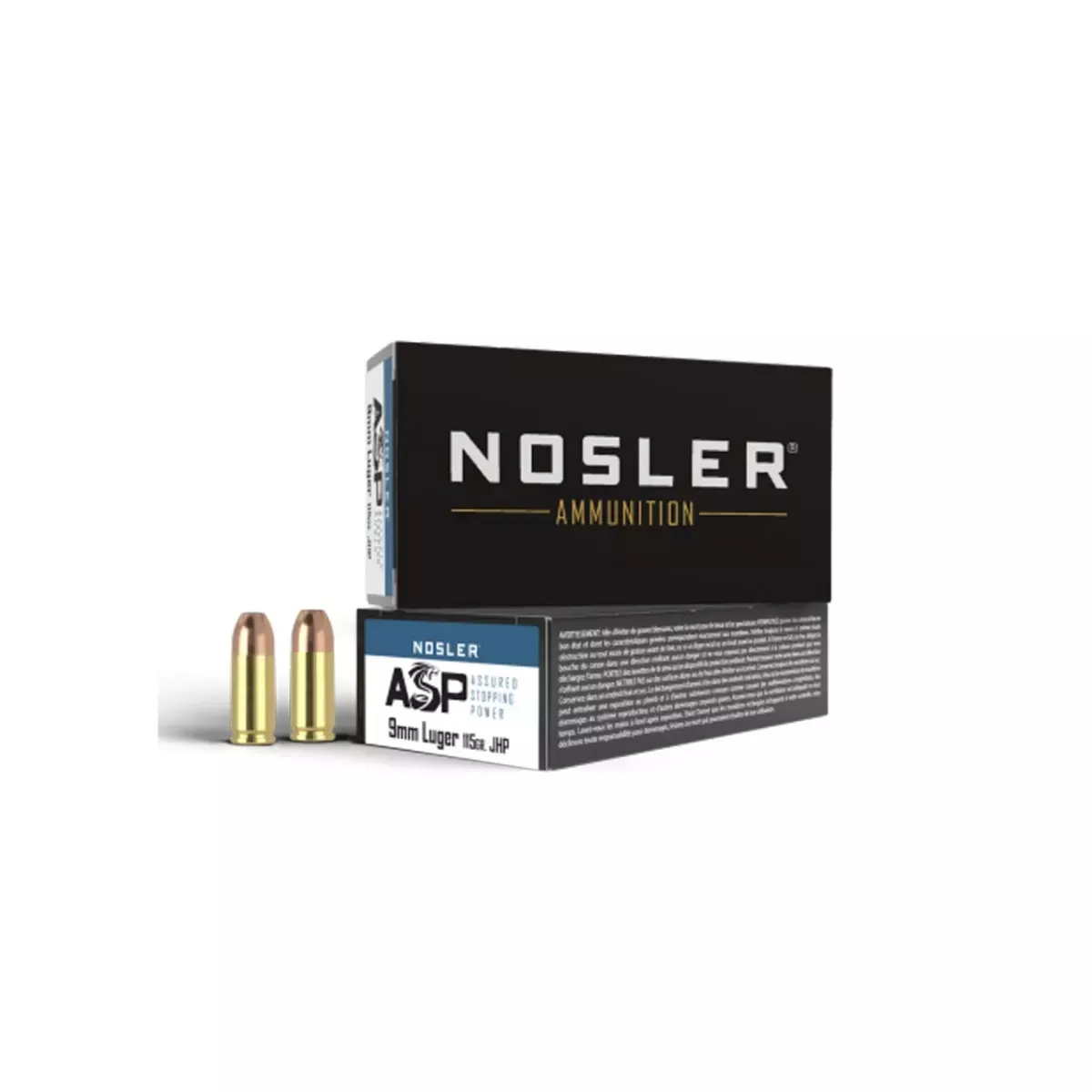 Nosler 9MM 115 GR JHP Asp MATCH 50rd