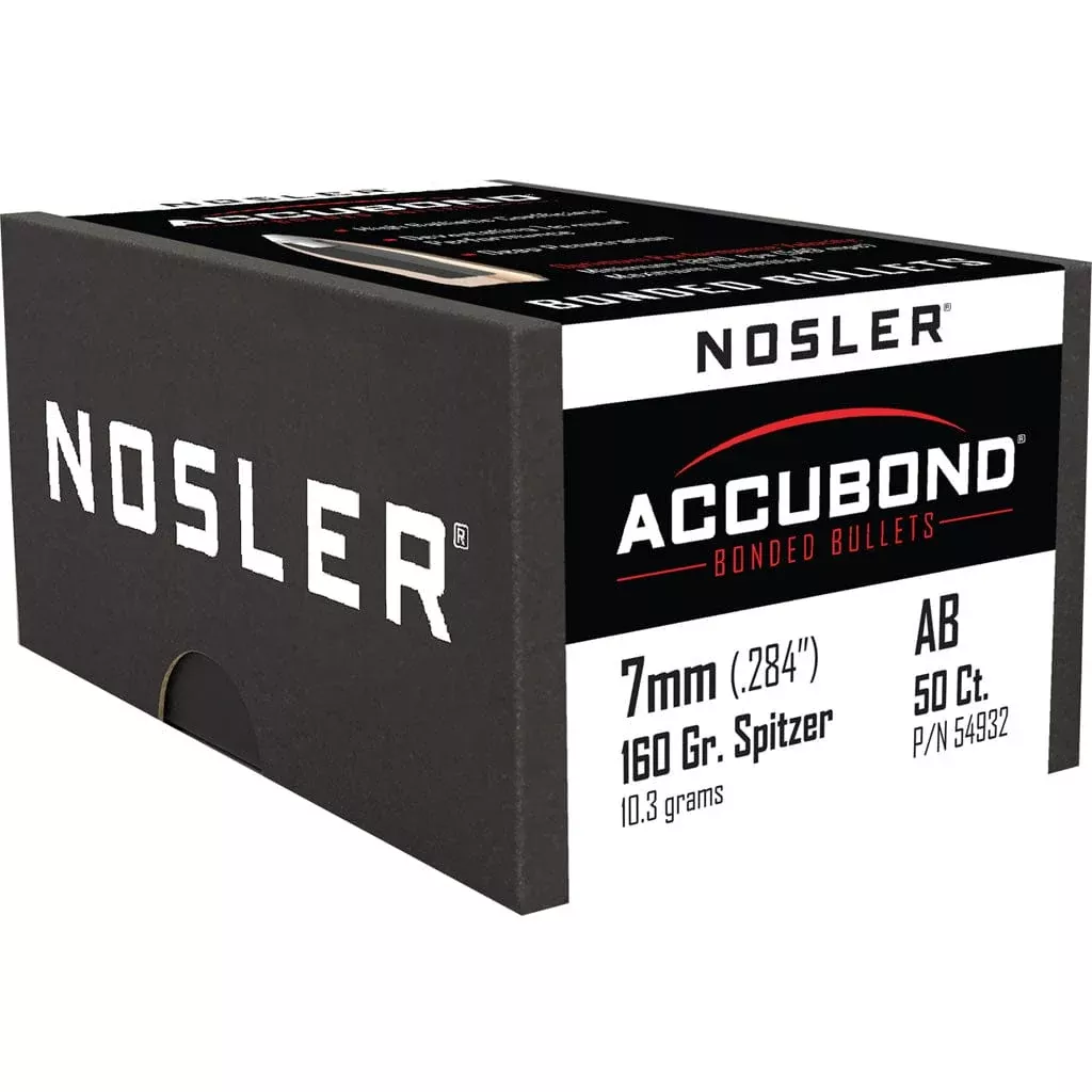 Nosler Accubond Bullets 7mm 160 Gr. Spitzer Point 50 Pk.