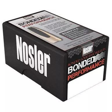 Nosler Bonded Performance Bullets 30 Caliber (308 Diameter) 168 Grain Protected Point Solid Base Box of 100