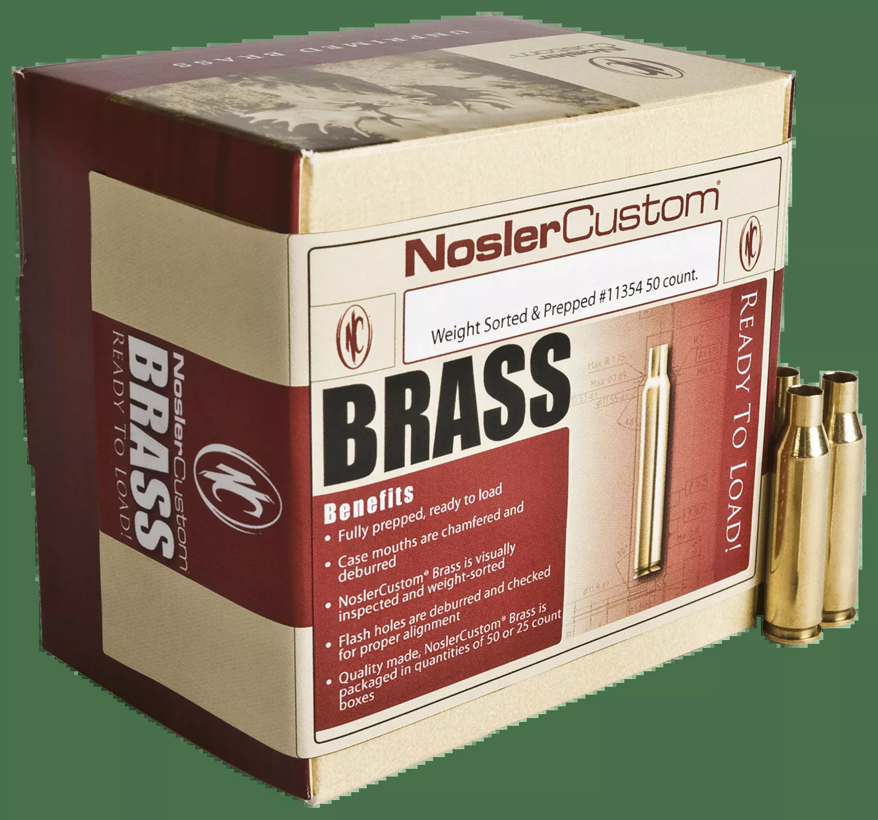 Nosler Custom Brass .204 Ruger 50 Pk.