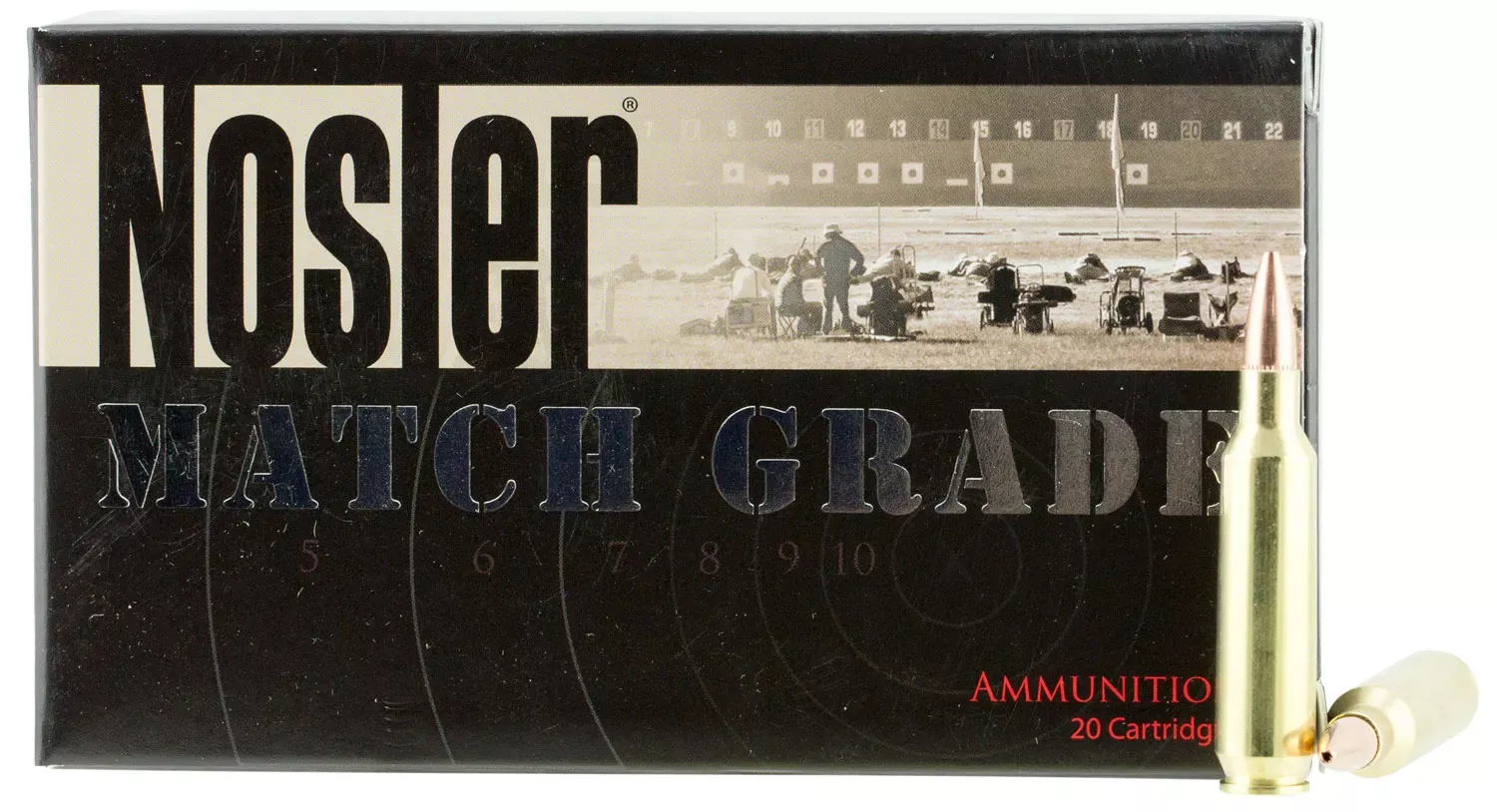 Nosler Match Grade 22 Nosler 77 Gr. Custom Competition HPBT 20/Box