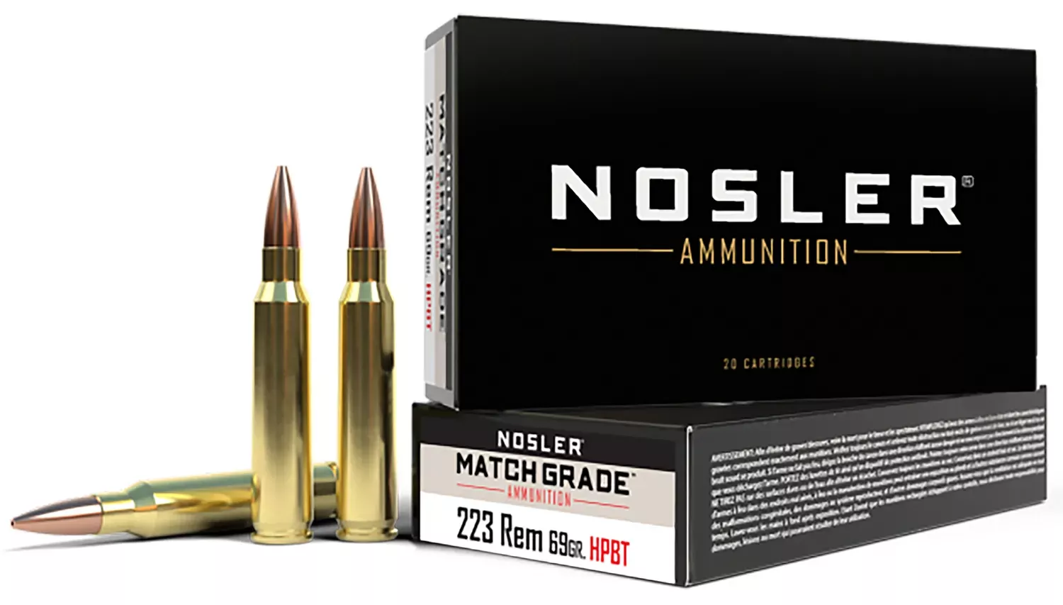 Nosler Match Grade 223 Rem. 69 Gr. Custom Competition HPBT 20/Box