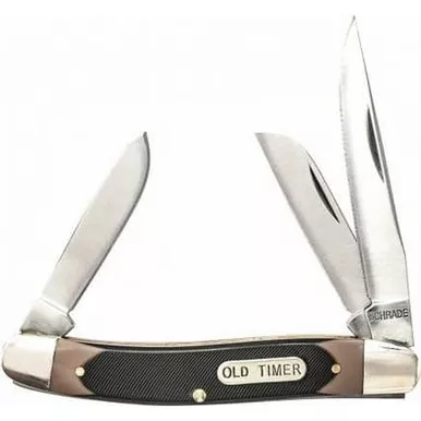 Old Timer 98OT Ramrod Folding Pocket Knife 2.70" 7Cr17MoV High Carbon Stainless Steel Blade, Sawcut Handle
