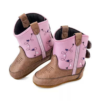 OLD WEST Kids Unisex Poppets Infant/Toddler Pink Boot (10101)