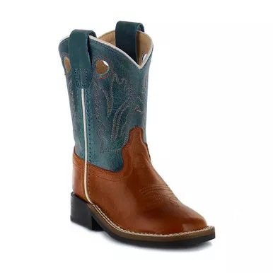 OLD WEST Toddler's Broad Square Toe Cowboy Boots (BSI18)