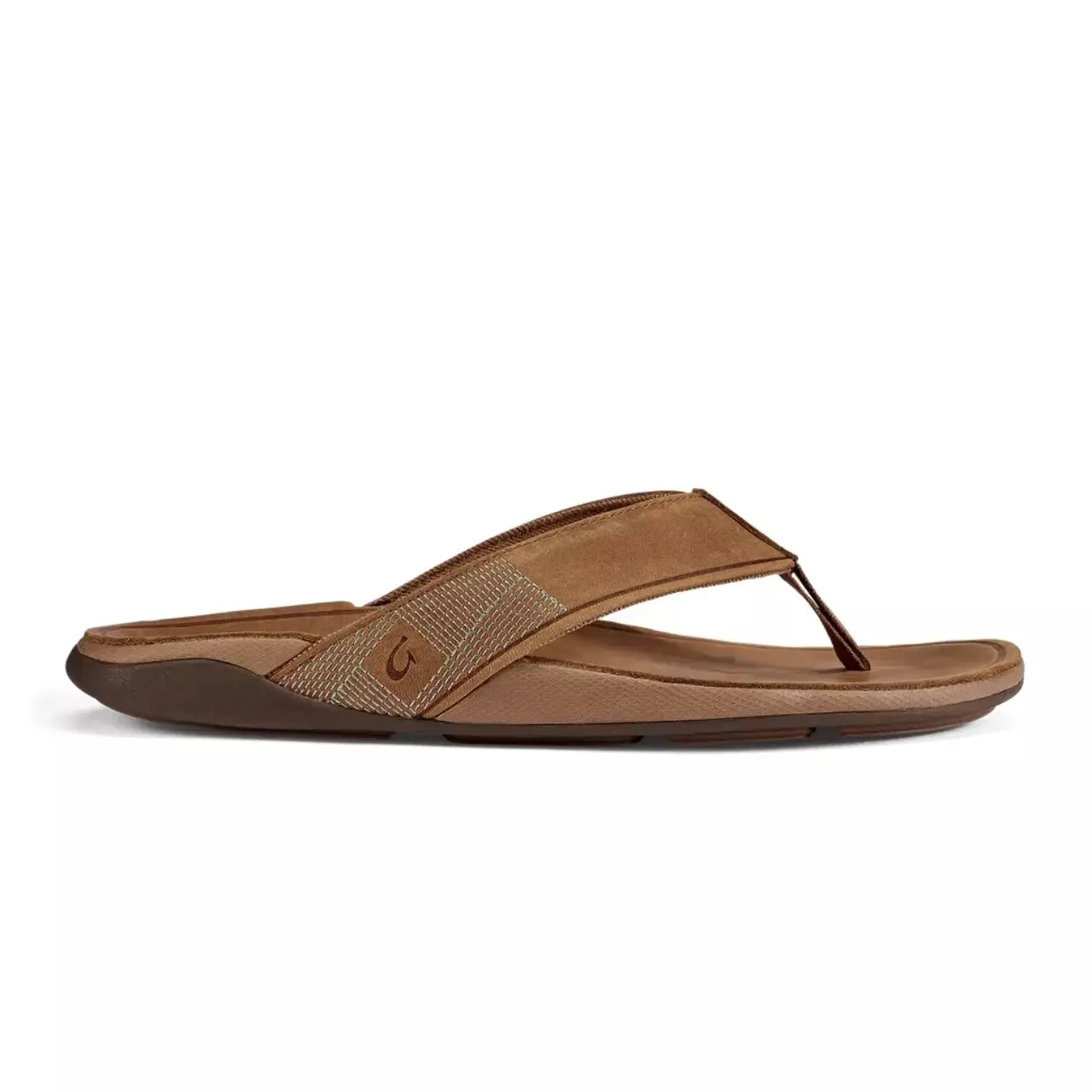 Olukai Men’s Tuahine Leather Waterproof Beach Sandals – Toffee
