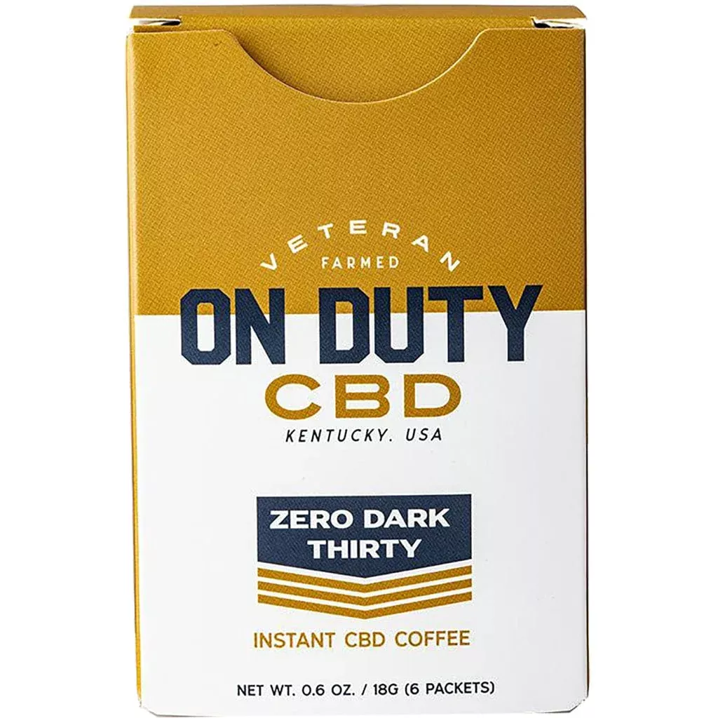 On Duty Cbd Instant Coffee 20 Mg 6 Pk.