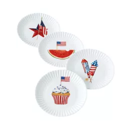 One Hundred 80 degrees American Holiday Plate Set of 4