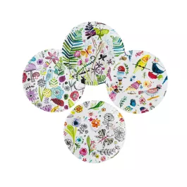 One Hundred 80 degrees Nature/Bird Plate Set of 4