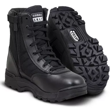 Original S.W.A.T. 115201 Classic 9" Side-Zip Tactical Duty Boots, Black