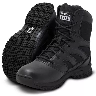 Original S.W.A.T. 155201 Force 8" Side-Zip Tactical Duty Boots, Black