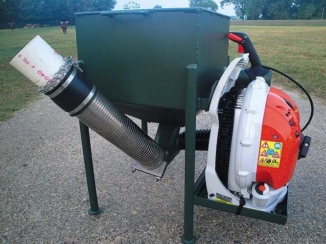 Outback Wildlife Amigo Air-Driven Feed System | Model BR600 | Feed Capacity 125 To 160 lbs/min | Tank Dimensions 54″ | For Truck Bed