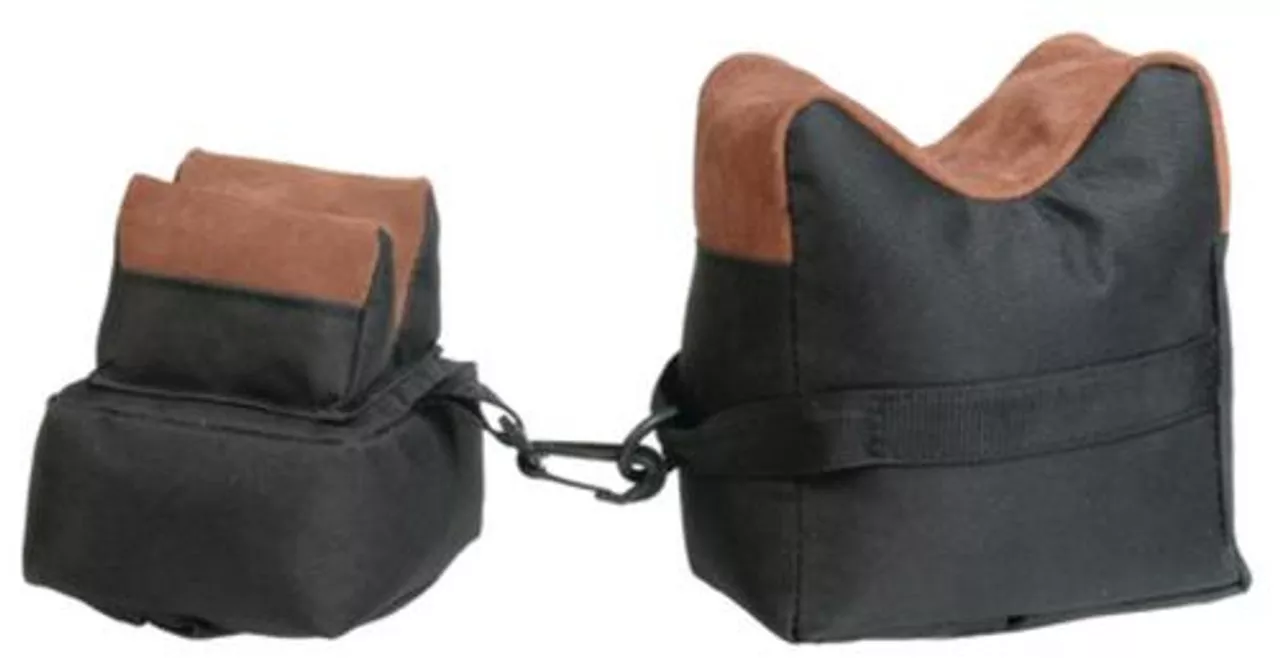 Outdoor Connection Two-Piece Bench Bags Fabric And Leather Black Filled #BRB2F-28213