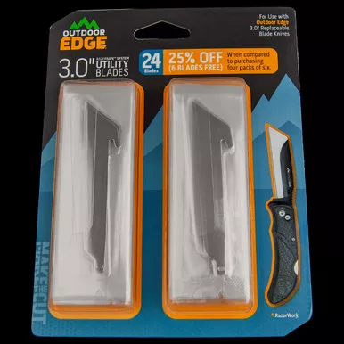 Outdoor Edge 3.0 Utility Blade Pack 24pcs