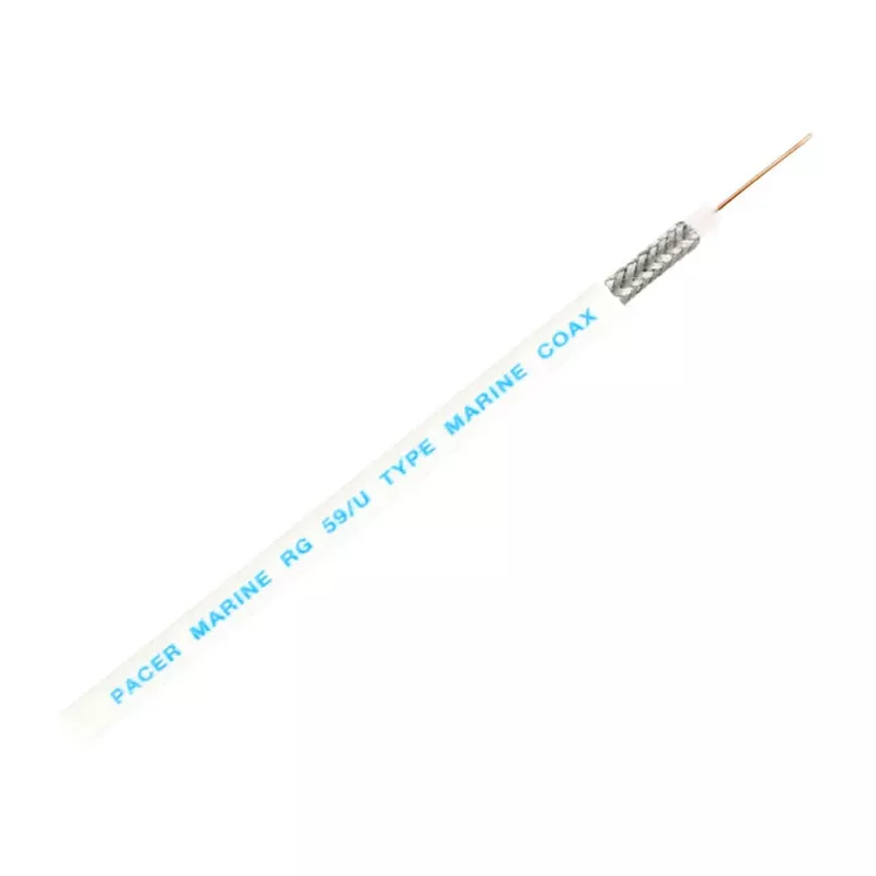 Pacer RG59UW Coax Cable – White – 200′