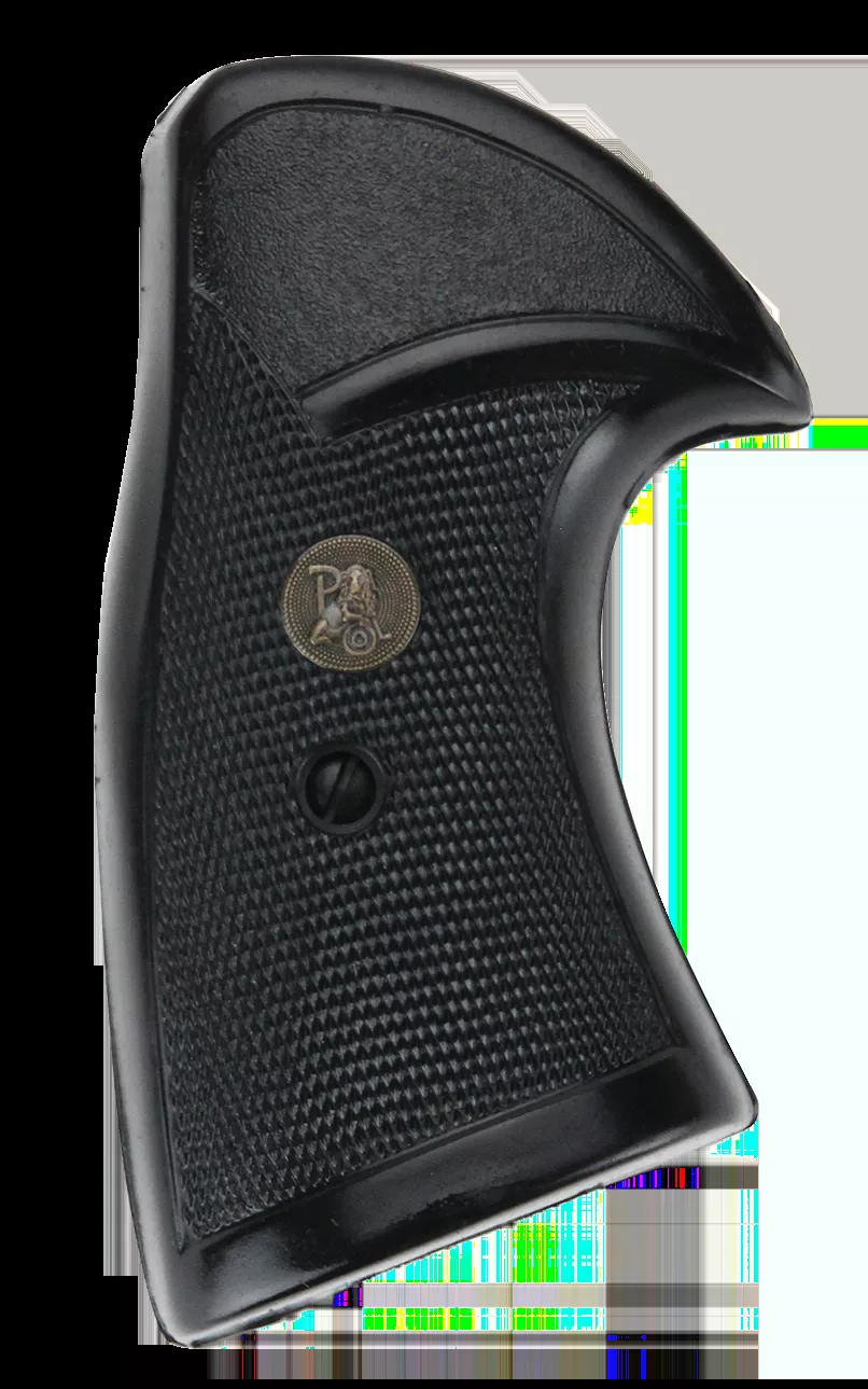 Pachmayr Presentation Grip Checkered Black Rubber for S&W K/L Frame with Square Butt