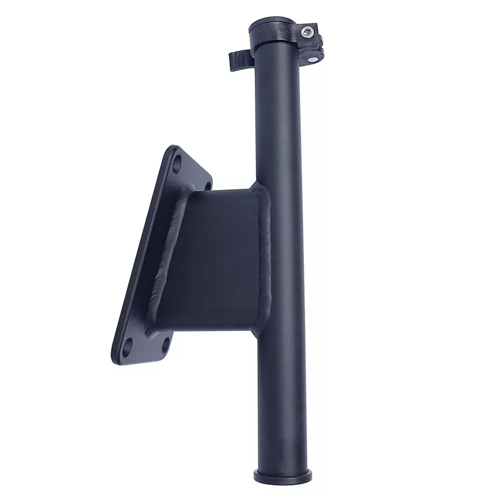 Panther 5" Set Back Transom Mount Bracket - Black - Powder Coat - KPS50B