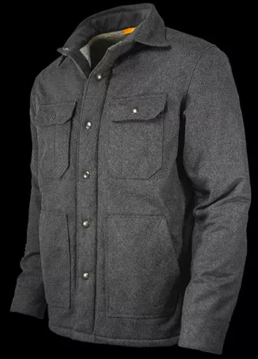 PDW Shearling Mountain Jacket Grey Tweed