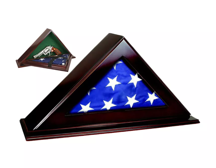 Peace Keeper Patriot Flag Case Key Entry, Mahogany