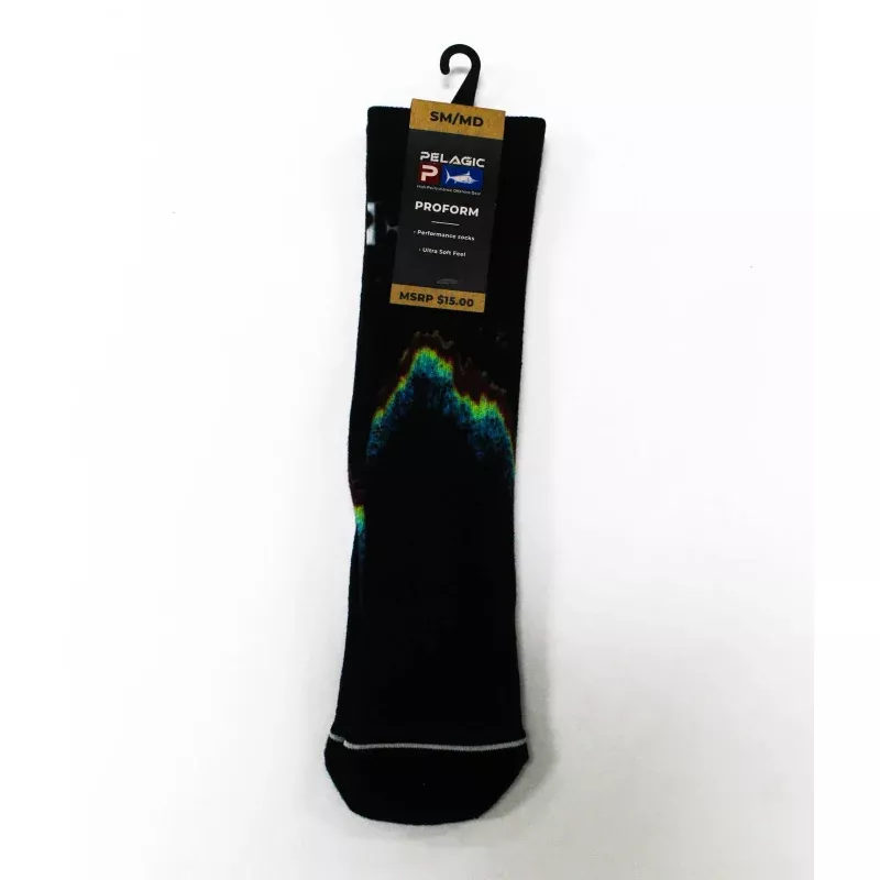 Pelagic 1230 Sock Perform Sock Sonar Black BLK Size Free (9513)