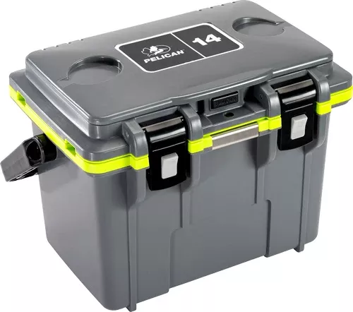 Pelican Coolers Im 14 Quart – Dkgray/green W/dry Storage