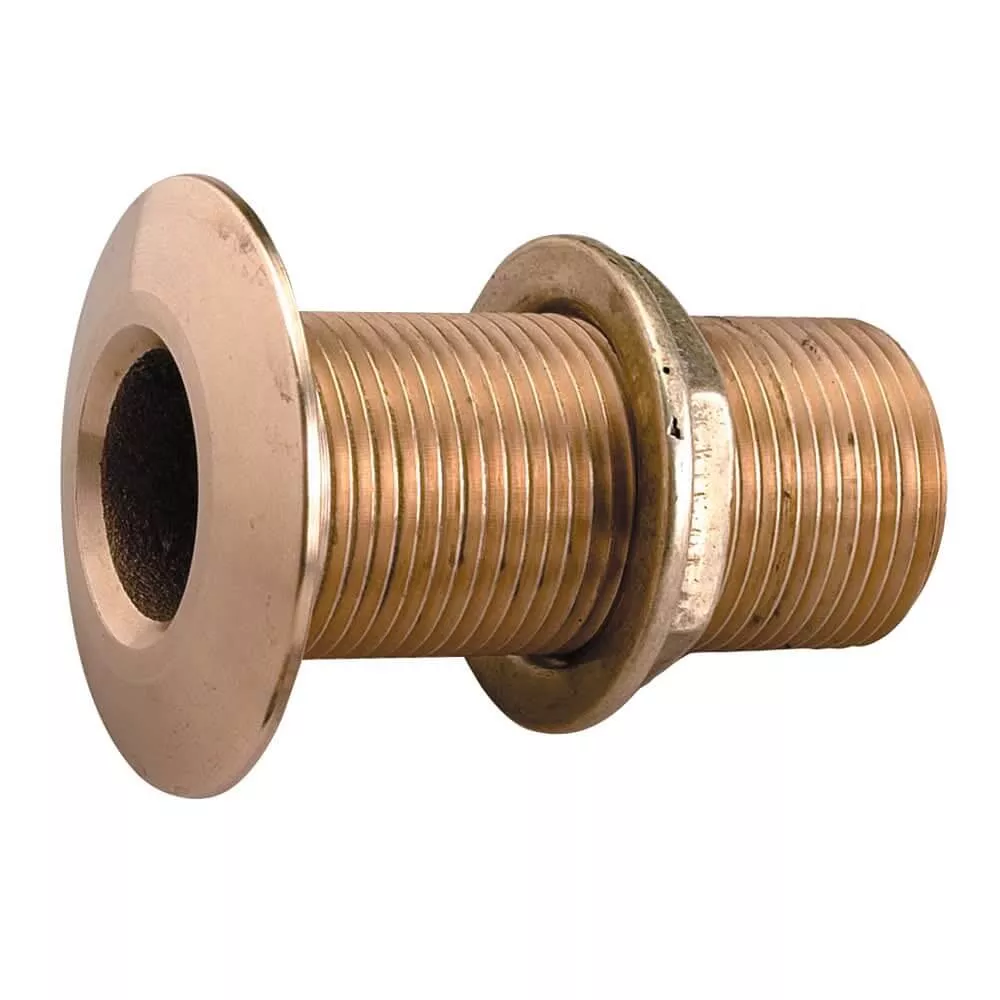Perko 1/2" Thru-Hull Fitting w/Pipe Thread Bronze MADE IN THE USA - 0322DP4PLB