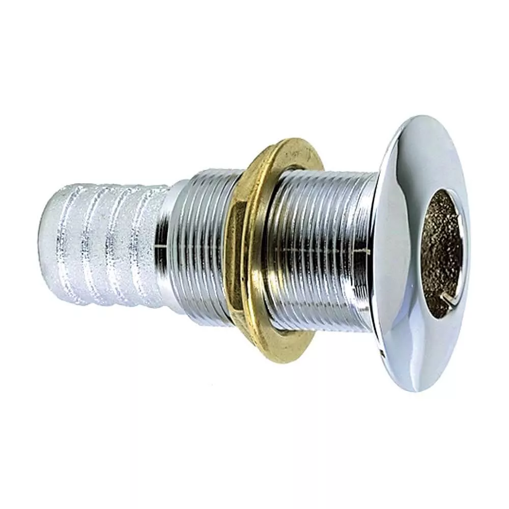 Perko 3/4" Thru-Hull Fitting f/ Hose Chrome Plated Bronze MADE IN THE USA - 0350005DPC