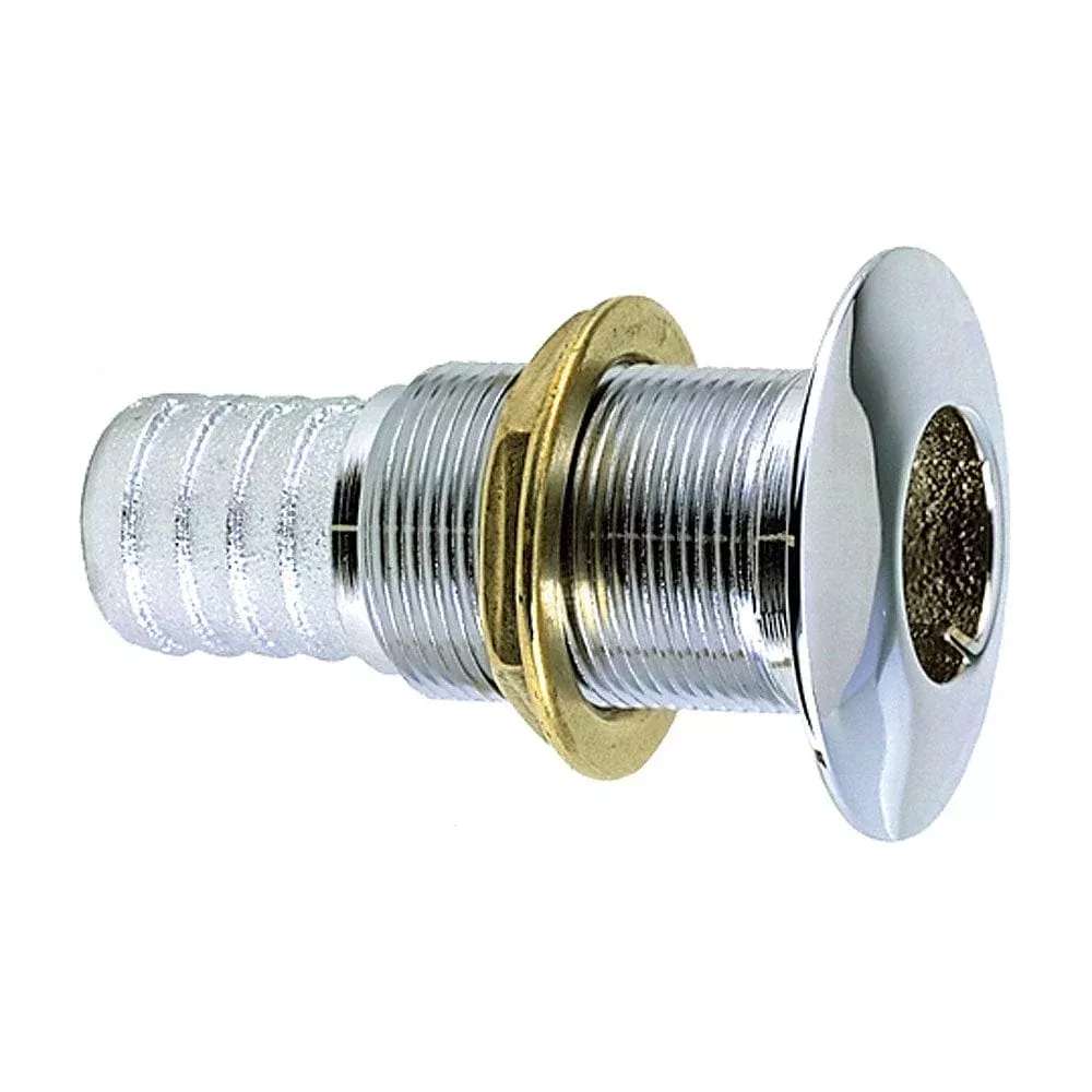 Perko 3/4" Thru-Hull Fitting f/ Hose Chrome Plated Bronze MADE IN THE USA