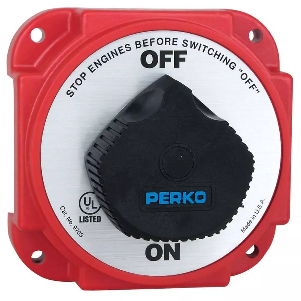 Perko 9703DP Heavy Duty Battery Disconnect Switch withAlternator Field Disconnect - 9703DP