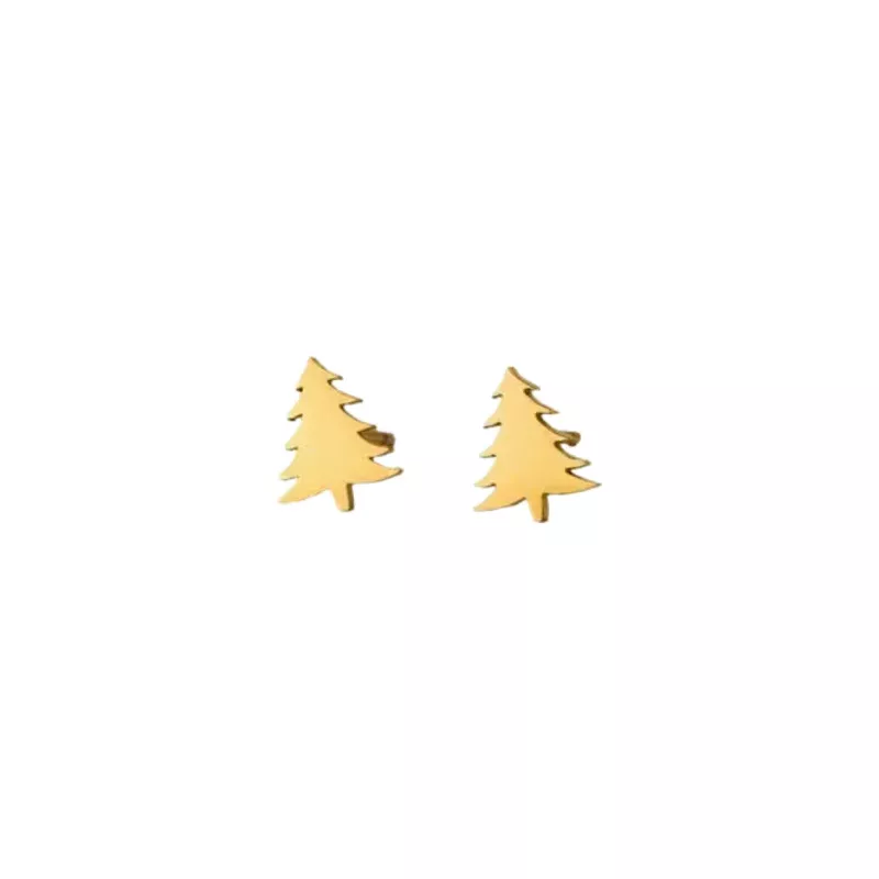 Pine Tree Stud Earrings|Gold&Silver