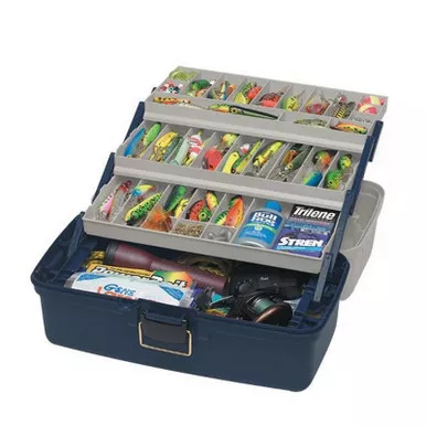 Plano 613306 Three-Tray Tackle Box XL - Navy/Sandstone