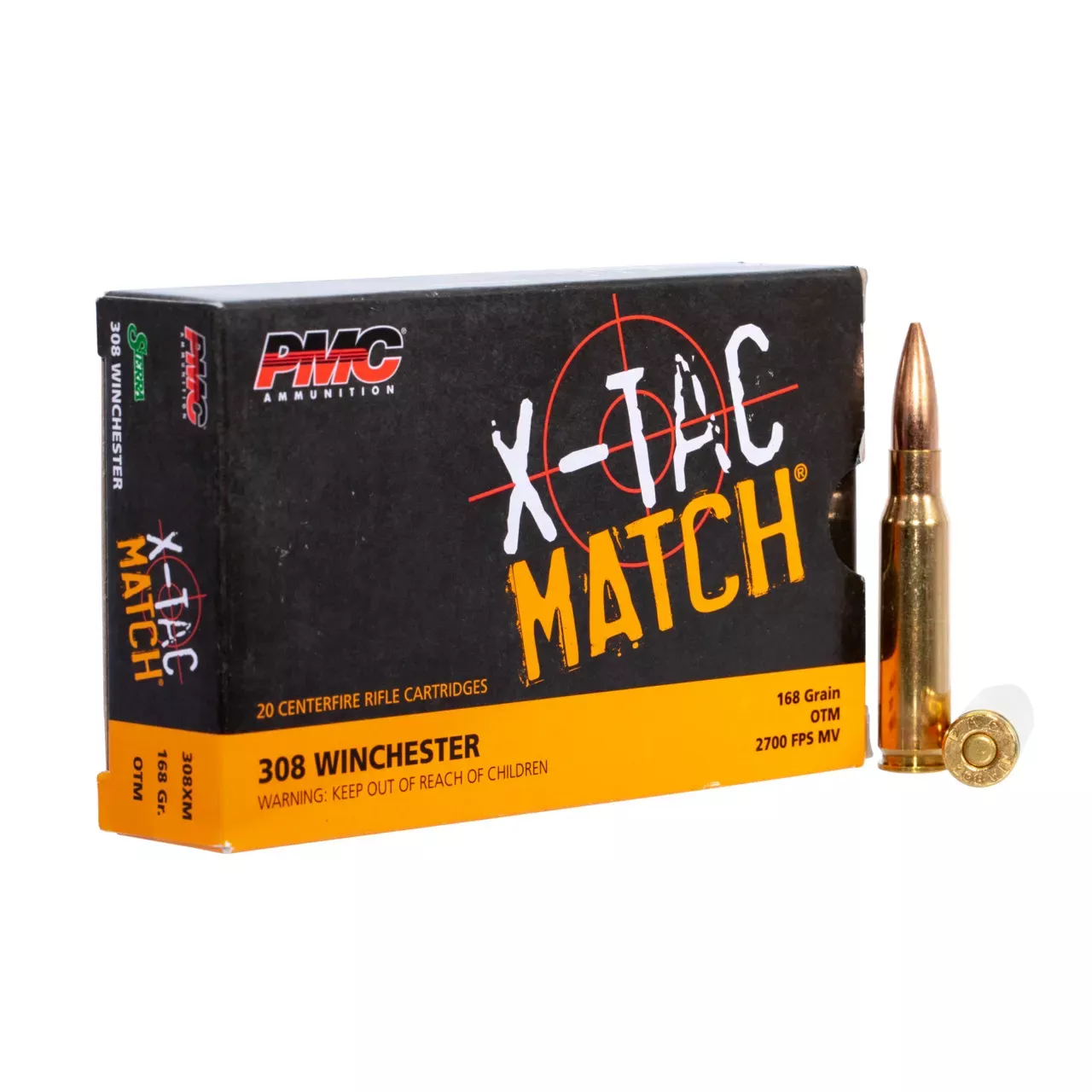 PMC X-Tac Match 308 Win. Ammo 168 Gr. OTM 20 Rounds