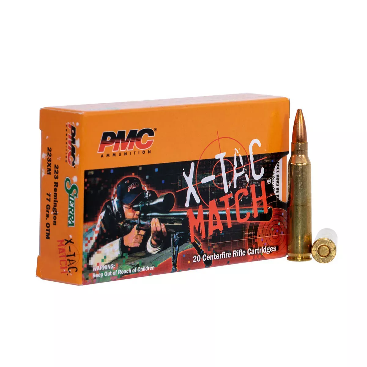 PMC X-Tac Match Competition 223 Rem 77 gr Open Tip Match (OTM) 20/Box